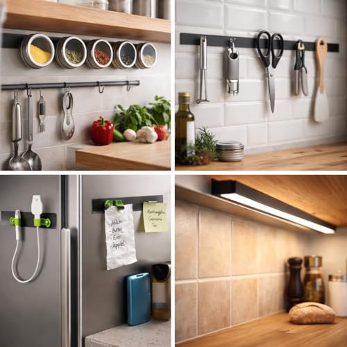 TK Gruppe Timo Klingler 3 Meter Magnetklebeband Magnetstreifen Metallband Magnetfolie Band Klebeband Magnet Magnetband Klebestreifen selbstklebend