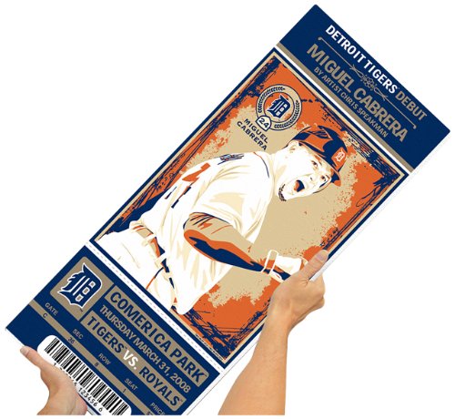 Mega Ticket MLB Detroit Tigers Miguel Cabrera Artist Series