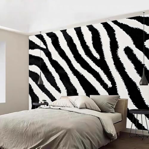 Papier peint intissé zèbre mural 3D fresque 300 x 210
