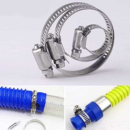 80 Pcs Hose Clips Adjustable, Stainless Steel Jubilee Clips Assortment 10 Size 8-83mm for Securing Hose Connections