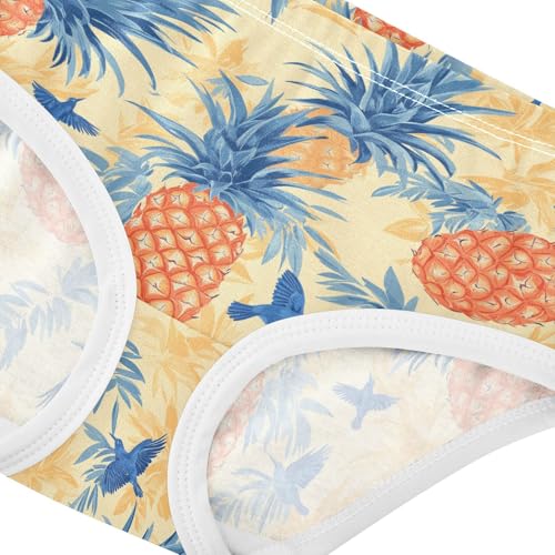 Girls Underwear Soft Cotton Pineapple Bird Kids Panties in Sizes 2/3t, 4t, 5t, 6 and 84