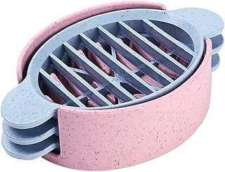 AKOAK 1 Pack Egg Cutter Egg Fruit Decorative Slicer Multifunctional Stainless Steel Manual Pine Flower Egg Slice Divider Family Restaurant kitchen Gadget