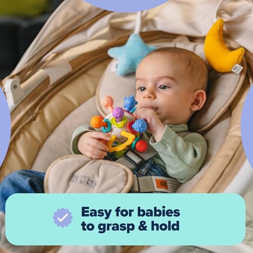 Nuby Twist Ball Montessori Sensory Baby Teether Toy with Rattle, 3 Months+ - Image 6