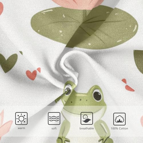 Wusikd Cute Frogs Lotus Boys' Underwear Cotton Flowers Boys Briefs Soft Toddler Underwear 2T2