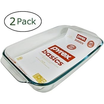 Amazon.com: (2) Pyrex 233-PC 3 Quart Blue 9" x 13" Baking Dish Lids ...
