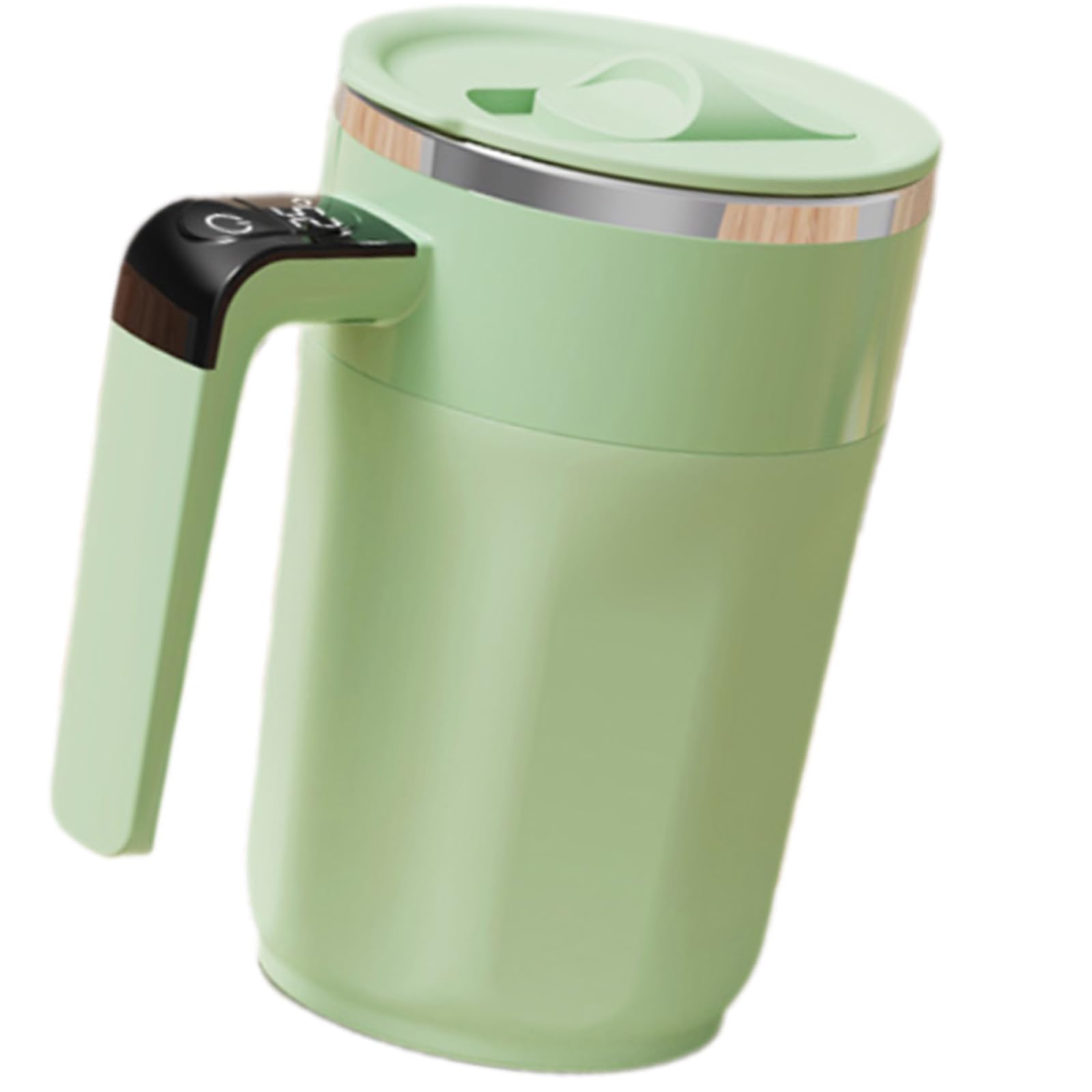 MICFENY Automatic Stirring Mug LED Temperature Display Rechargeable Rotating Magnetic Coffee Mixing Cup for Home Use