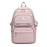 Moda Mochila Bolsa Escola Viagem Notebook Pronto entrega para todo o Brasil. livre de imposto (Rosa)