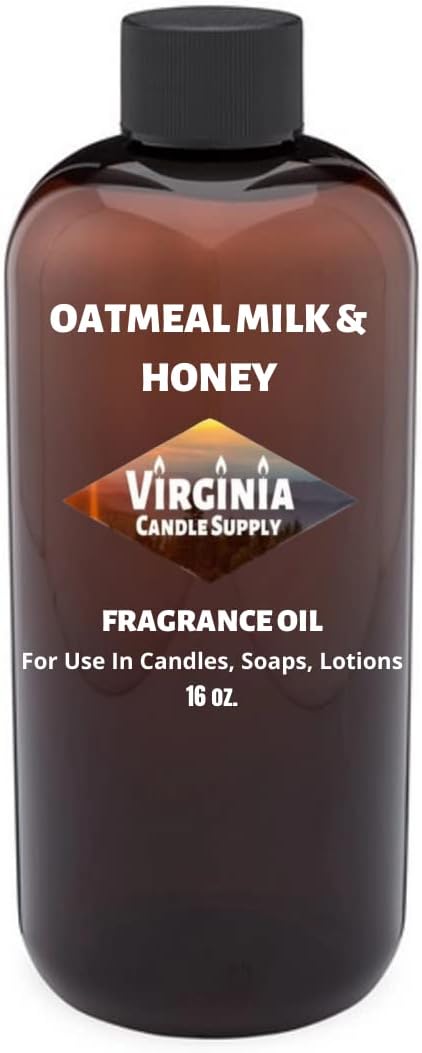 Oatmeal Milk & Honey Fragrance Oil (16 oz Bottle) for Candle Making, Soap Making, Tart Making, Room Sprays, Lotions, Car Fresheners, Slime, Bath Bombs, Warmers