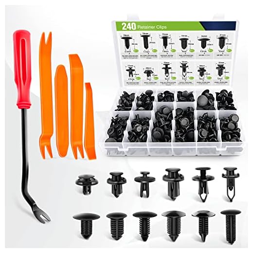 Frokom 240pcs Car Retainers Clips Bumper Grill Fender Door Rivets,5 pcs Fasteners Clips Kit for Chevrolet Silverado/Chevy Tahoe/Suburban/GMC Sierra/Ford/Dodge/Toyota/Honda
