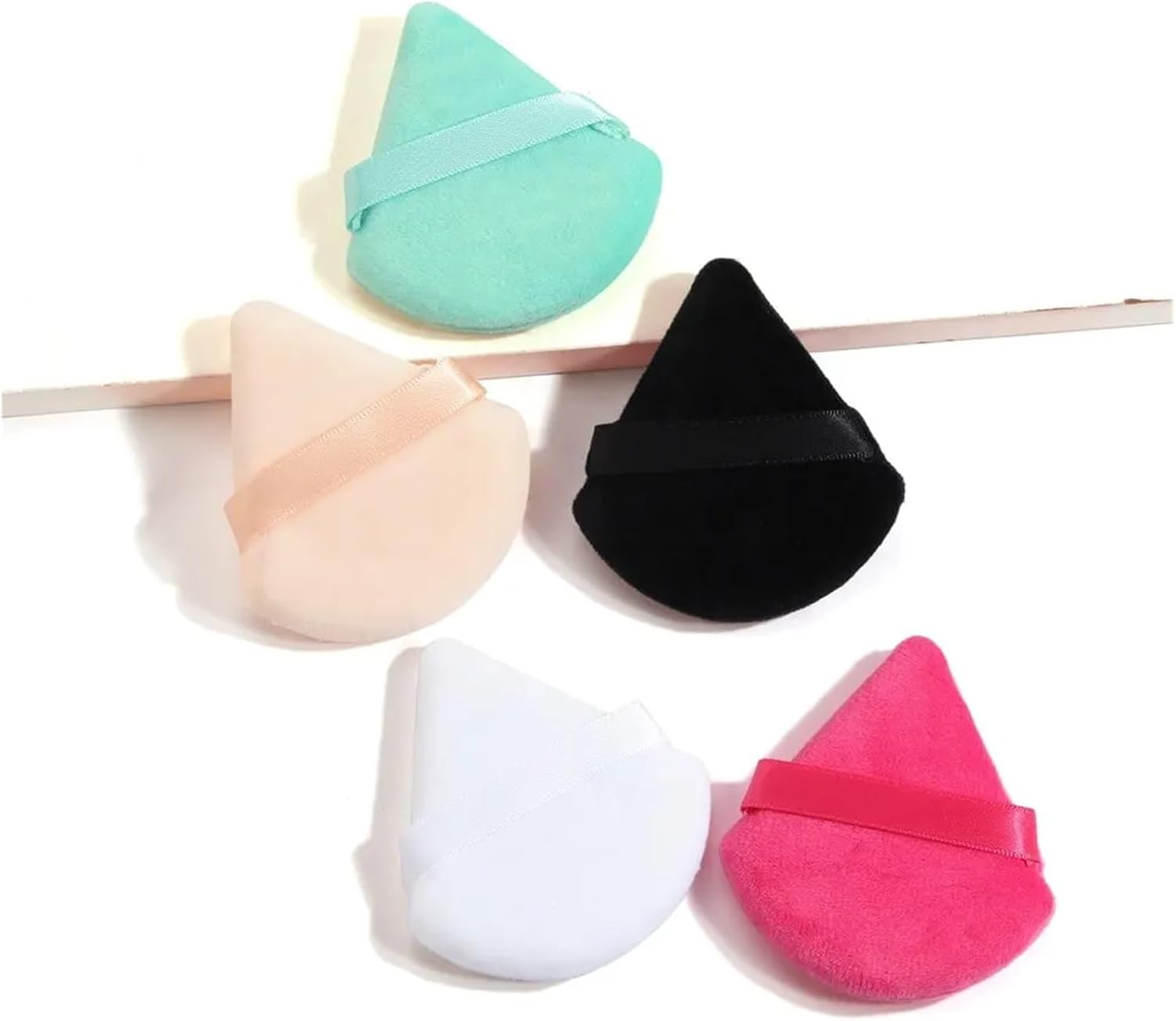 SBTRKT 5 PCs Triangular Puff Soft Sponge Eye Contour Cotton Pad Powder Cosmetics Foundation Makeup Tool Stirrer Eye Contour, Set of four.