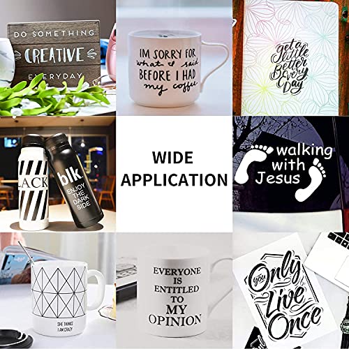 Matte Black Permanent Vinyl For Cricut, Lya Vinyl Matte Black 12" X 50Ft Permanent Adhesive Vinyl Roll For Cri-Cut, Silhouette Cameo, Vinyl Roll For Craft Cutter #TOP6