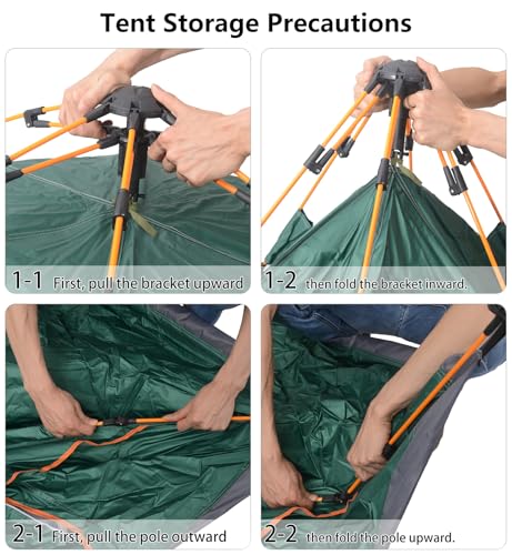 Carpa ligera impermeable para camping y mochilero 4 personas miniatura 5