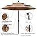 EliteShade USA 10-Year-Non-Fading 9Ft 3 Tiers Market Umbrella Patio Umbrella Outdoor Table Umbrella with Ventilation, Heather Beige