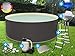Produktbild Paradies Pool Edition grau Komplettset 3 rund, 450x120cm (Ø x H), Stahlwandbecken grau, Poolplane in Sand 0,6mm, Handlauf grau, inkl. Leiter Pumpe Sandfilter, Swimmingpool, Menge: 1 Stück