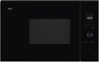 AEG Einbau-Mikrowelle Serie 6000 mit Steam Set - 60 cm - 17 L Garraum - Touch-Bedienung - Display mit Uhr - Auftau-Funktion - Drehteller Ø 272 mm - Schwarz - TB6SM171DB