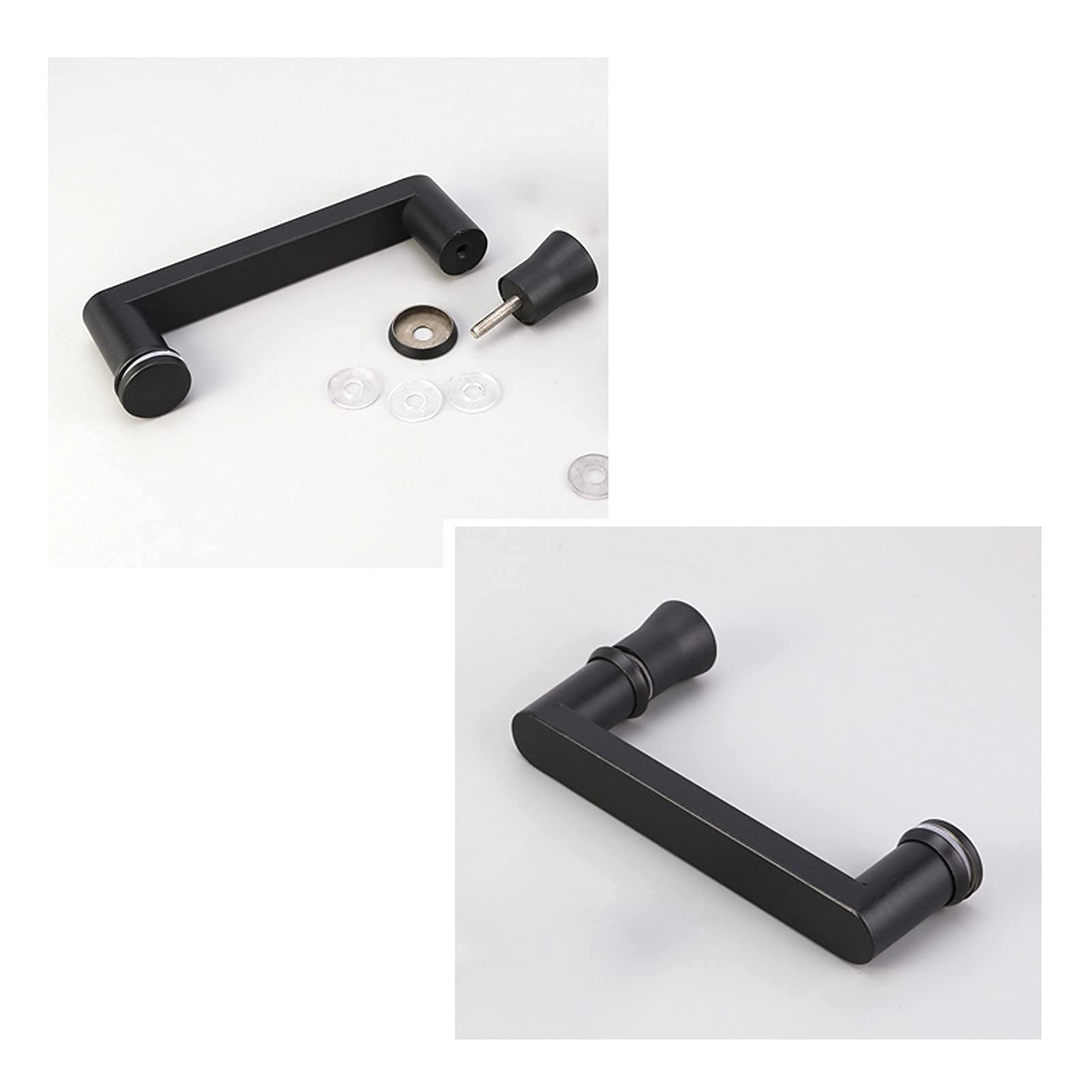 Maniglia Per Porta Doccia In Vetro - Acciaio Inox 304 - Distanza Fori 225mm - Foto 3