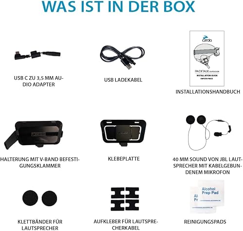Miniatura 2 de Cardo Packtalk - Kit de segundo casco para exteriores, accesorio de dispositivo de comunicación para uso adicional del casco, kit multifuncional