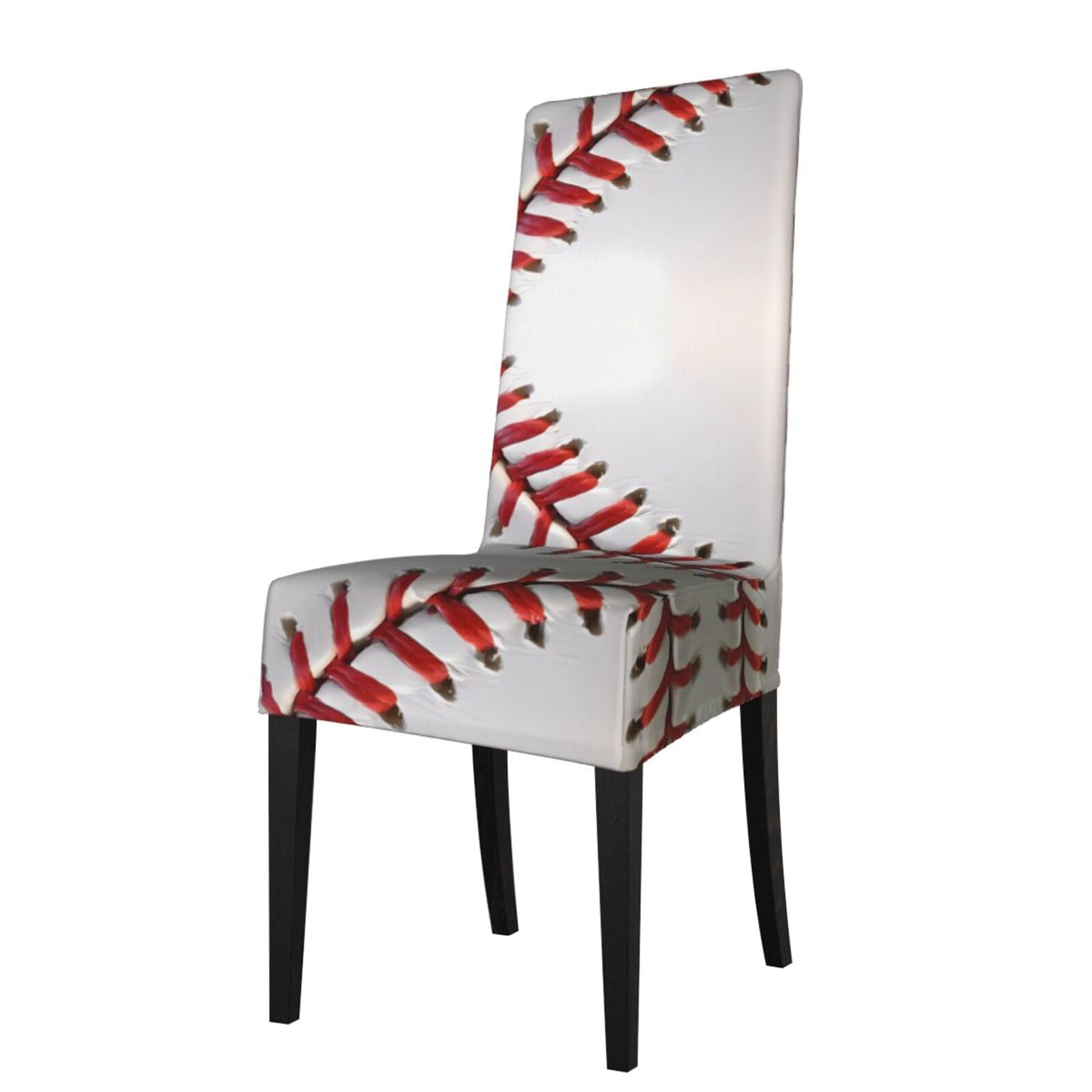 HJFCZH Sport Ball Baseball Prints Dining Chair Throw Covers – Stretchable Polyester-Spandex Fabric for Elegant Home & Event Decor - Universal Fit & Easy Care