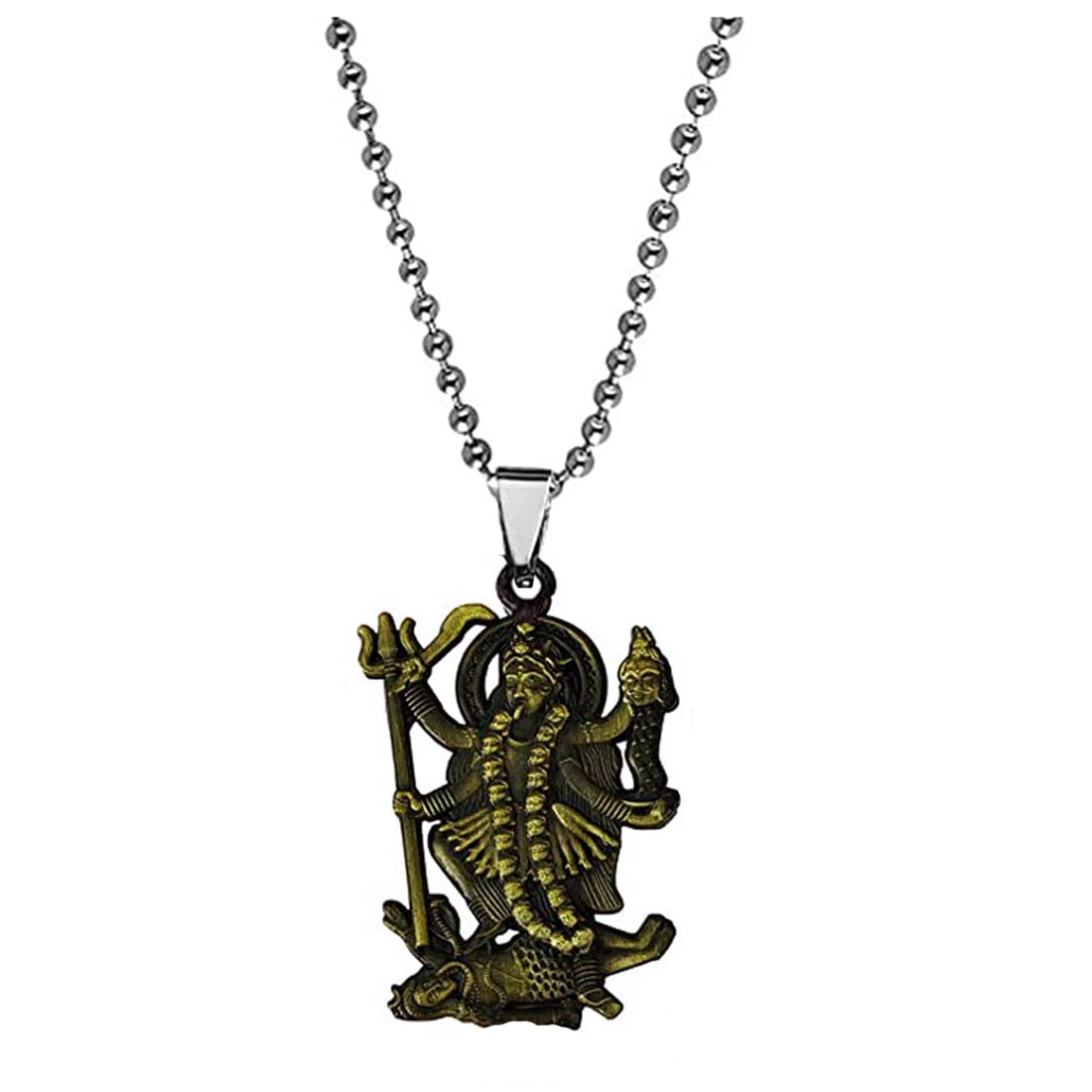 AFH Goddess Kali/Maa Kali/Mahakali Bronze Locket Stainless Steel Chain Pendant for Men and Women (B0BPZSY8YT) Amazon Price History, Amazon Price Tracker