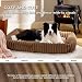 BEDSURE waschbares Hundebett für große Hunde - 109x76x20cm weicher orthopädischer Hundekorb mit bequemem Fleece-Bezug, rutschfestes Hundebett mit hohem Rand in braun