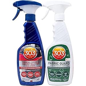 303 Products Convertible Fabric Top Cleaning and Care Kit – Cleans And Protects Fabric Tops – Includes Tonneau Cover And Convertible Top Cleaner 16 fl. oz. + Fabric Guard, (30520)