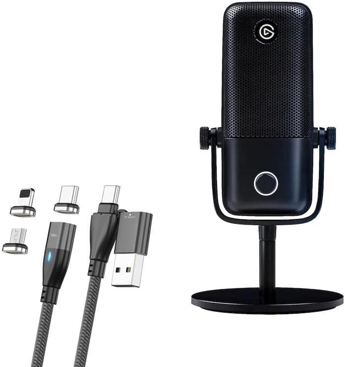 BoxWave Cable compatible con Elgato Wave1 (cable por BoxWave) MagnetoSnap PD AllCharge Cable (100 W), imán PD 100 W cable de carga USB tipo C Micro