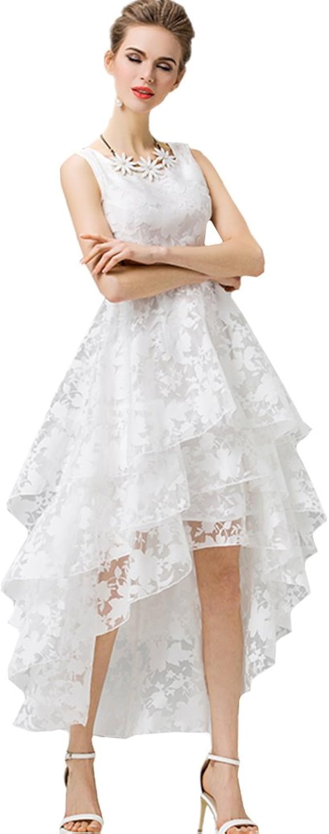 SUOQI Women Dresses Summer White 