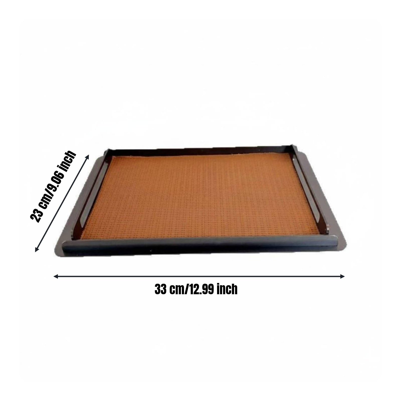 Bandeja Decorativa Bandeja Auxiliar Bandeja para Joyas Bandeja Organizadora con Base de Acero Inoxidable y Superficie Decorativa Estilo Contemporáneo, Cuero Marrón