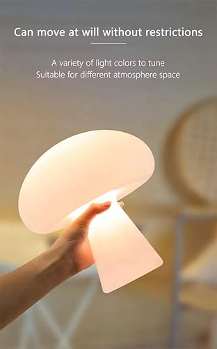 Miniatura 2 de Lámpara de mesa con forma de hongo para dormitorio, mesita de noche de escritorio, lámparas pequeñas para sala de estar, decoración de hongos,