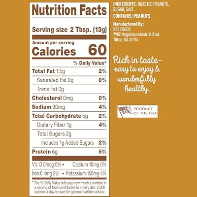 PB2 Powdered Peanut Butter Bundle - Original PB2 and Cocoa PB2 Peanut Butter Powder (Two 16oz Jars)