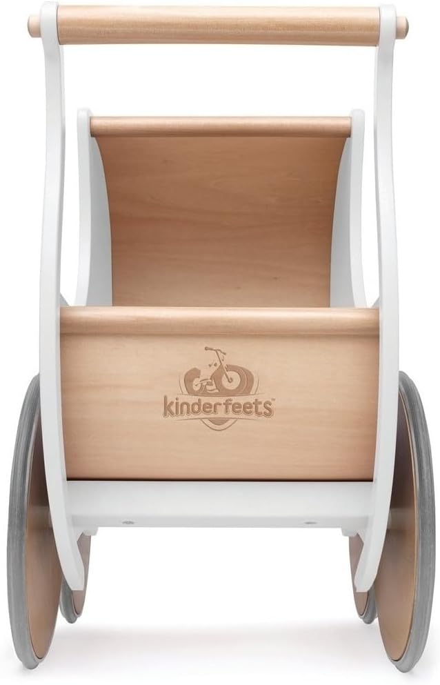 Kinderfeets Pram Walker - Toy Stroller for for Babies, Kids, and Toddlers | Sustainable and Eco-Friendly | 2-in-1 Walker and Stroller Design