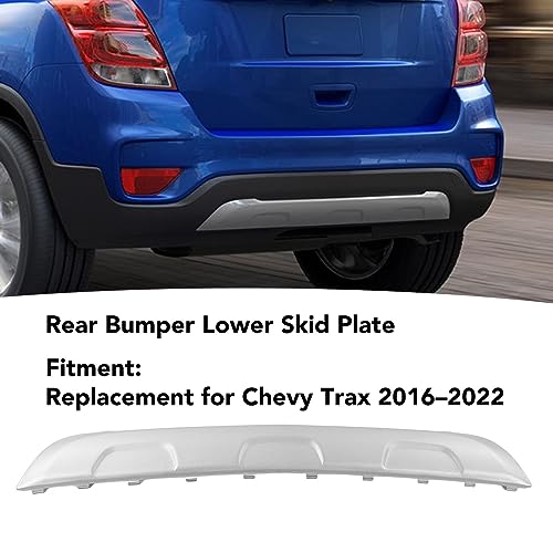 Image of Rear Lower Valance Panel ABS Rear Lower Bumper Skid Plate is Replacement for 2016-2022 (Silver)
