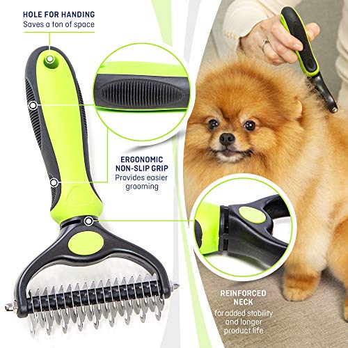 Rexipets Pet Dematting Grooming Set- 2 Sided Undercoat Rake + Grooming Comb For Dogs And Pets- Safe And Easy Mats… - Image 7