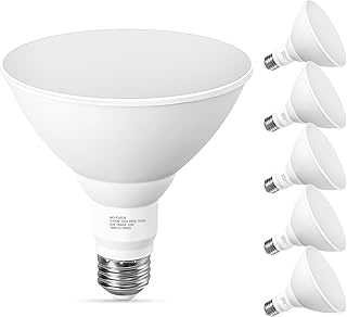 PAR38 LED Outdoor Flood Light Bulbs, 100W Equivalent, 5000K Daylight White, Dimmable Waterproof LED Floodlight for Porch Yard Garage, E26 Base 1050LM, 13W, 15,000 Hrs, 6 Pack