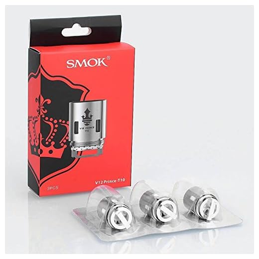 Original Smok Prinz Spulen T10 Q4 X6 M4 Fit TFV12 Prinz Verdmapfer Stick Prinz Kit Smok Mag Kit Pack of 3 (V12 Prinz T10)