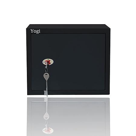 Mechanical Safe/Locker Intelligent Deposit Safe/Steel Household Mini Safe/Safe Box/Safety locker/Key Locker-(25 x 35 x 25) CM-Dark Grey