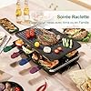ipow Lot de 8 Poelon Raclette Carré à Revêtement Anti-adhésif,Coupelle Raclette Barbecue avec Poignée Colorée Isolée pour Fromage Fondu Oeuf Frit,Accessoires avec 8 Pcs Grattoirs en Bois