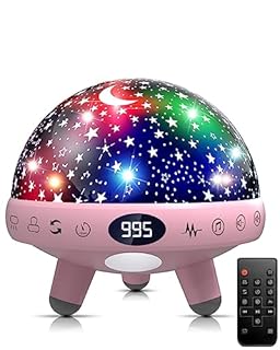 YACHANCE Baby Night Light Star Projector Night Light Projector for Kids Room with Sound Machine White Noise Machine for Sleeping Soother Nursery Lamp 9 Natural Sounds 20 Lullabies Remote Timer