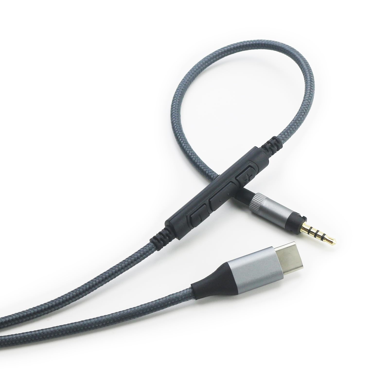 NewFantasia USB C Audio Cable Compatible with Sennheiser HD400S HD4.40 HD4.40BT HD4.50 HD4.50BTNC Headphone, Remote Volume Mic Compatible with iPhone 15/16/Pro/plus/iPad