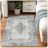 Istana 3x5 Area Rug - Blue Modern Rugs for Living Room 3x5 - Foldable Rugs for Bedroom/Living Room Rug - Stain Resistant Washable Rug - Eco-Friendly Small Area Rugs