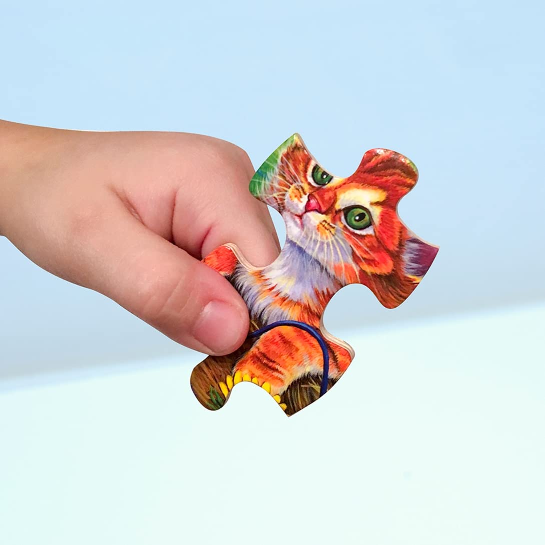 Masterpieces 48 Piece Fun Facts Jigsaw Puzzle for Kids - Safari Friends Wood Puzzle - 12"x12" - Image 6