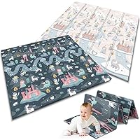 Nukido Speeltapijt van schuimstof voor kinderen, dubbelzijdig en oprolbaar, isolerende eigenschappen, ondersteunt de ontwikkeling van de baby, gemakkelijk te reinigen, groen, 180 x 150 x 1,5 cm