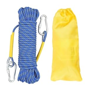 Gangying Kletterseil 8mm Einfachseil mit Karabiner