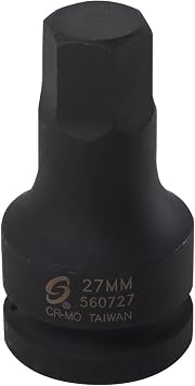 SUNEX TOOLS 560727 1-Inch Drive 27mm Hex Driver Socket