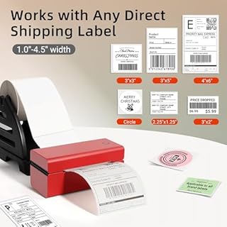 ORGSTA stampante etichette adesive termica etichettatrice spedizione 4x6 (10x15cm) Supporta Solo Connessione USB, Compatibile con Amazon, Shopify, Ebay, DHL, DPD