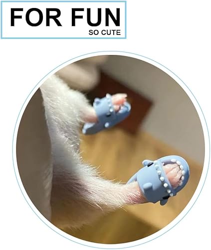Miniatura 4 de KnocKconK Conjunto de disfraz de hámster con camisa, sombrero, zapatos, pantuflas de tiburón lindo animal pequeño para mascotas reales, ropa de