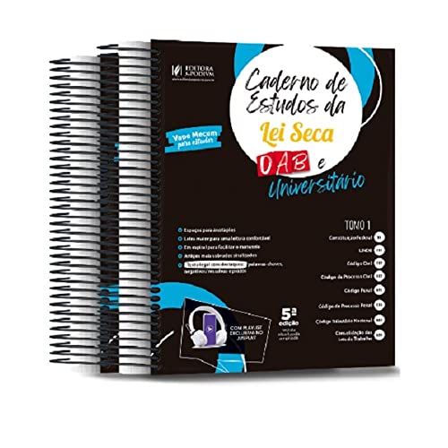CADERNO DE ESTUDOS DA LEI SECA - UNIVERSITÁRIO E OAB
