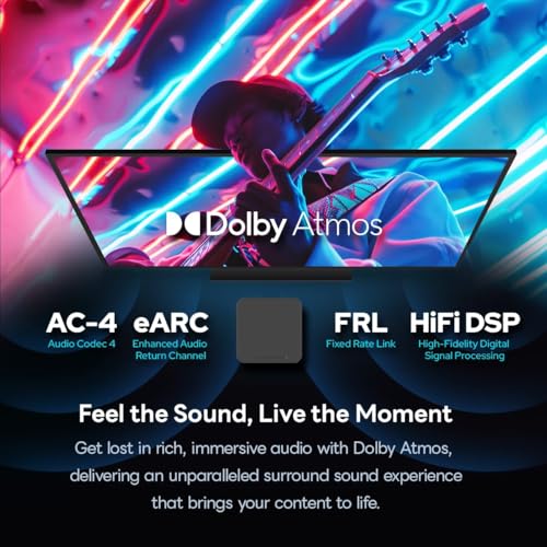 Image of TOPTRO GD1 4K G-TV-B Android 14 Certified Net - Flix, HDR10+, Dolby Atmos, DD+, AI-Powered Visuals, Voice Control, 2G, 16G, Wi-Fi 6, YouTube, Hotstar, Prime, Zee5 & Many Apps for Projectors & TV