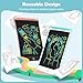 TECJOE 4 Pack LCD Writing Tablet, 8.5 Inch Colorful Drawing Board, Kids Travel Games Activity Learning Toys, Birthday Gifts for 3-8 Year Old Boys Girls Toddlers Preschooler