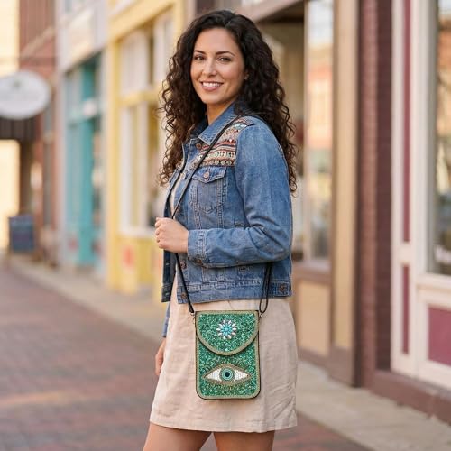 Image of Small Crossbody Bags for Women Designer Cell Phone Bag Boho Shoulder Wallet Purse